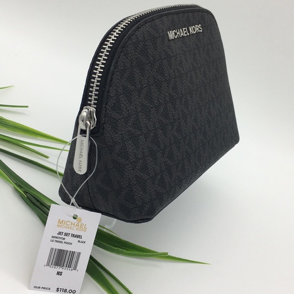 Michael Kors Jet Set Travel LG Travel Pouch Black - Picture 1 of 8